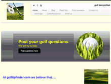 Tablet Screenshot of golftipfinder.com